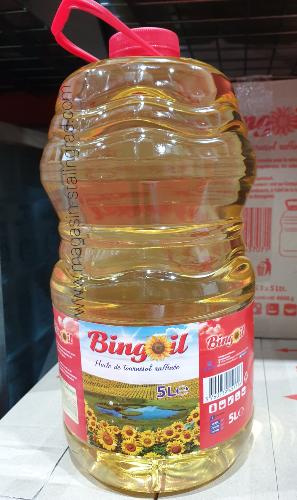 Huile de tournesol raffinée Bingoil (5litres)