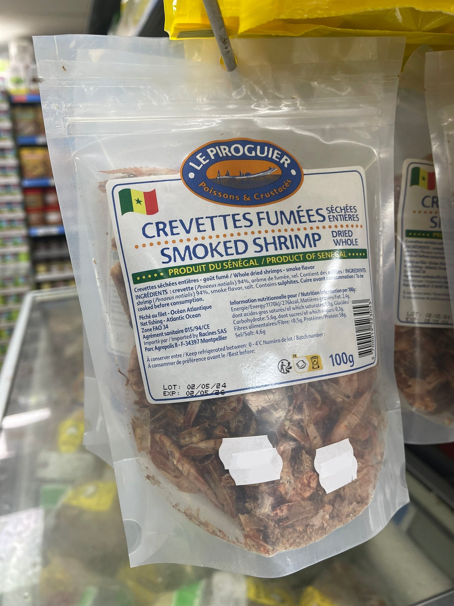 Crevette fumées Sénégal