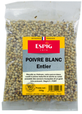 Épices Espig Poivre blanc entier