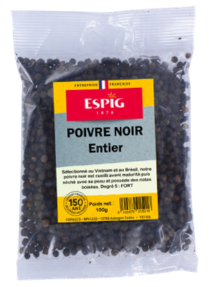 Épices Espig Poivre noir entier