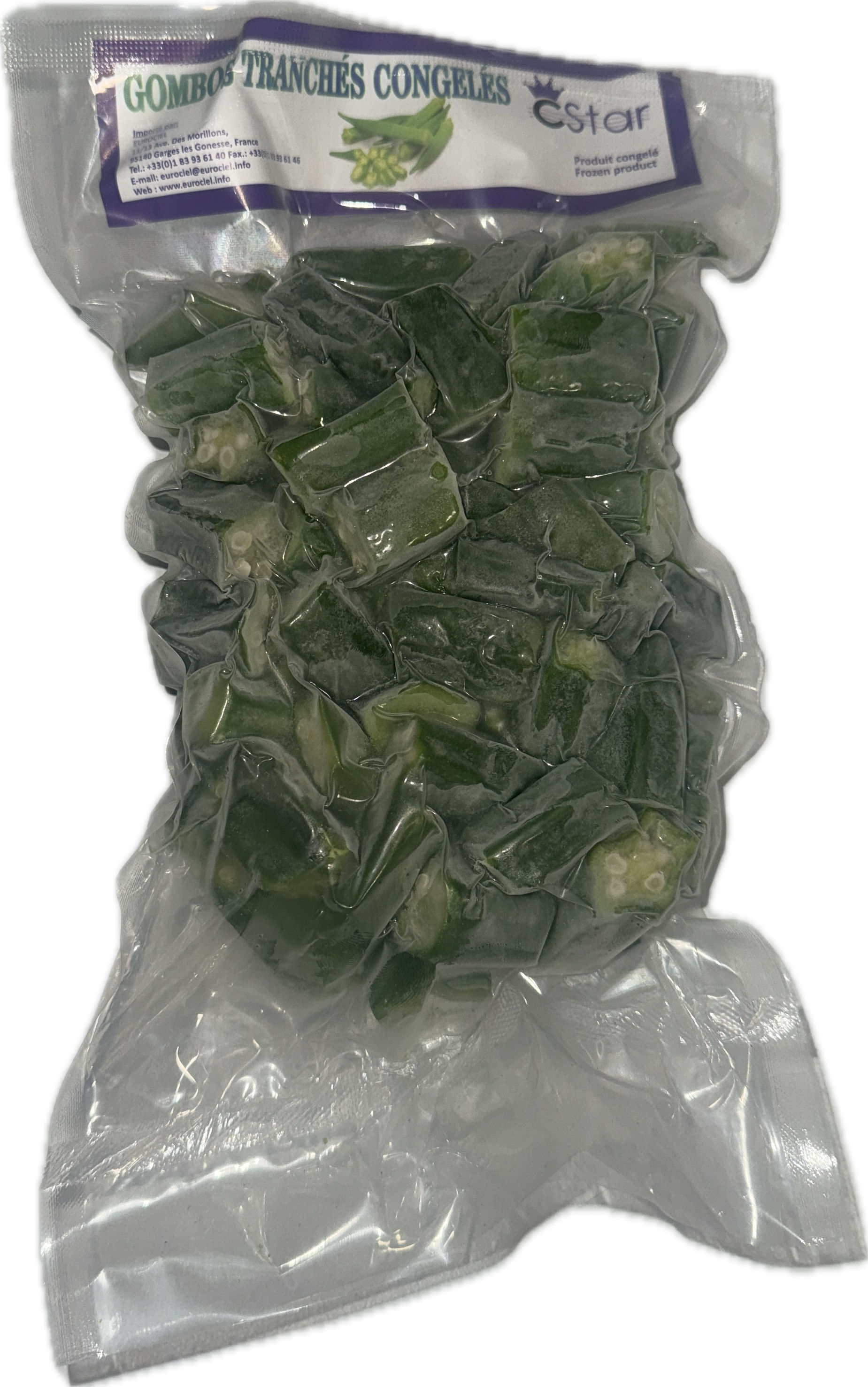 Gombo coupé surgelé